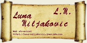Luna Miljaković vizit kartica